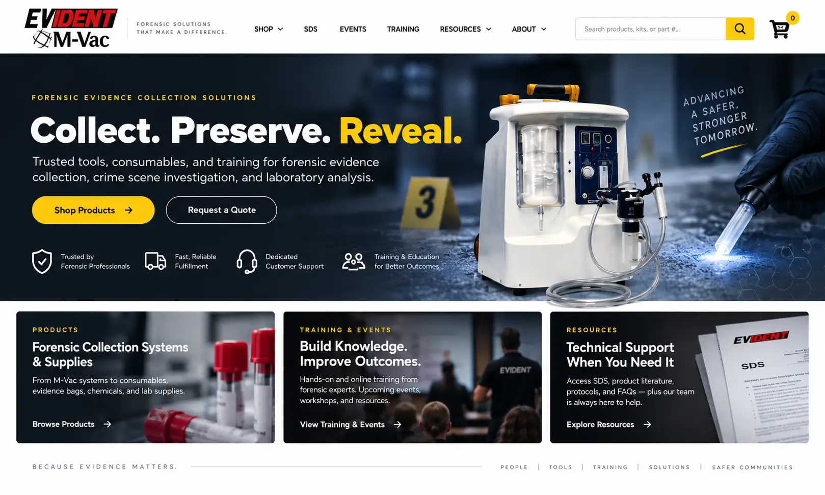 E-commerce website interface concept